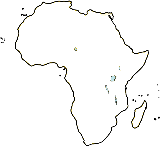 Be - Blank Map Africa Lakes Clipart (580x530), Png Download