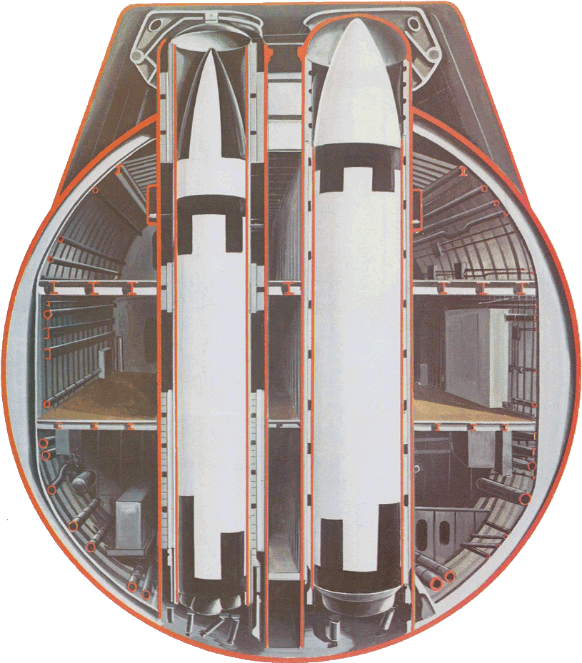 Oficcial Us Navy Diagram Of Fleet Ballistic Missile - Missile Compartment Polaris Submarine Clipart (818x935), Png Download