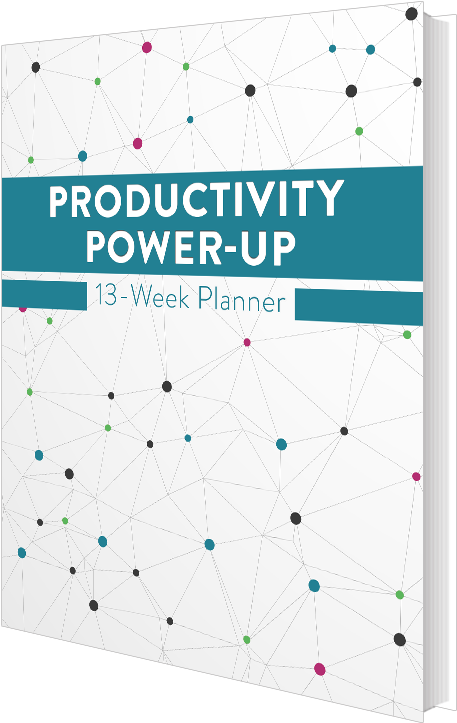 Productivity Power Up 13 Week Planner 3d Book Cover - Poster Clipart (507x859), Png Download
