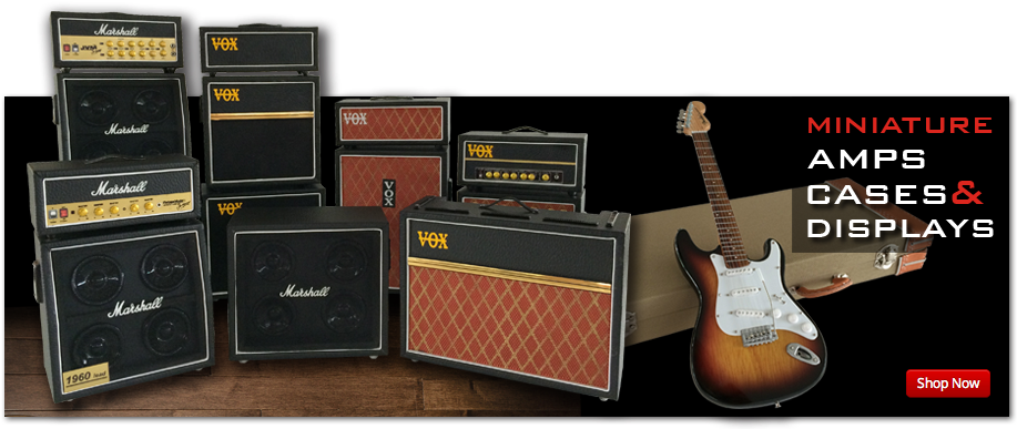 Axe Heaven Miniature Guitars Officially Licensed Fender - Miniature Guitar Amplifiers Clipart (927x394), Png Download