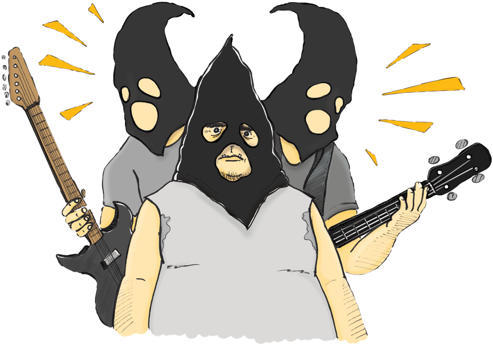 Rock Band Png - Cartoon Clipart (987x693), Png Download