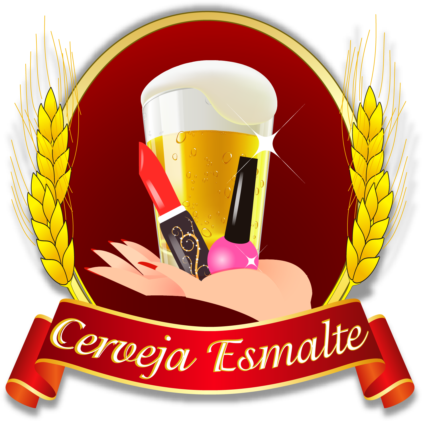 Cerveja & Esmalte - Logo Copo De Cerveja Clipart (1542x1485), Png Download