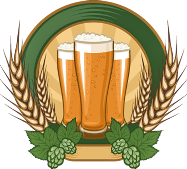 Cerveja Em Png - Round Beer Label Template Clipart (657x594), Png Download