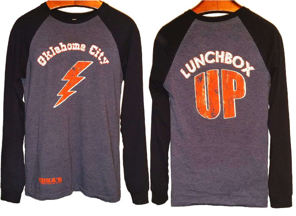 Edna's Long Sleeve Lunchbox Up 2 Toned Shirt - Long-sleeved T-shirt Clipart (996x728), Png Download