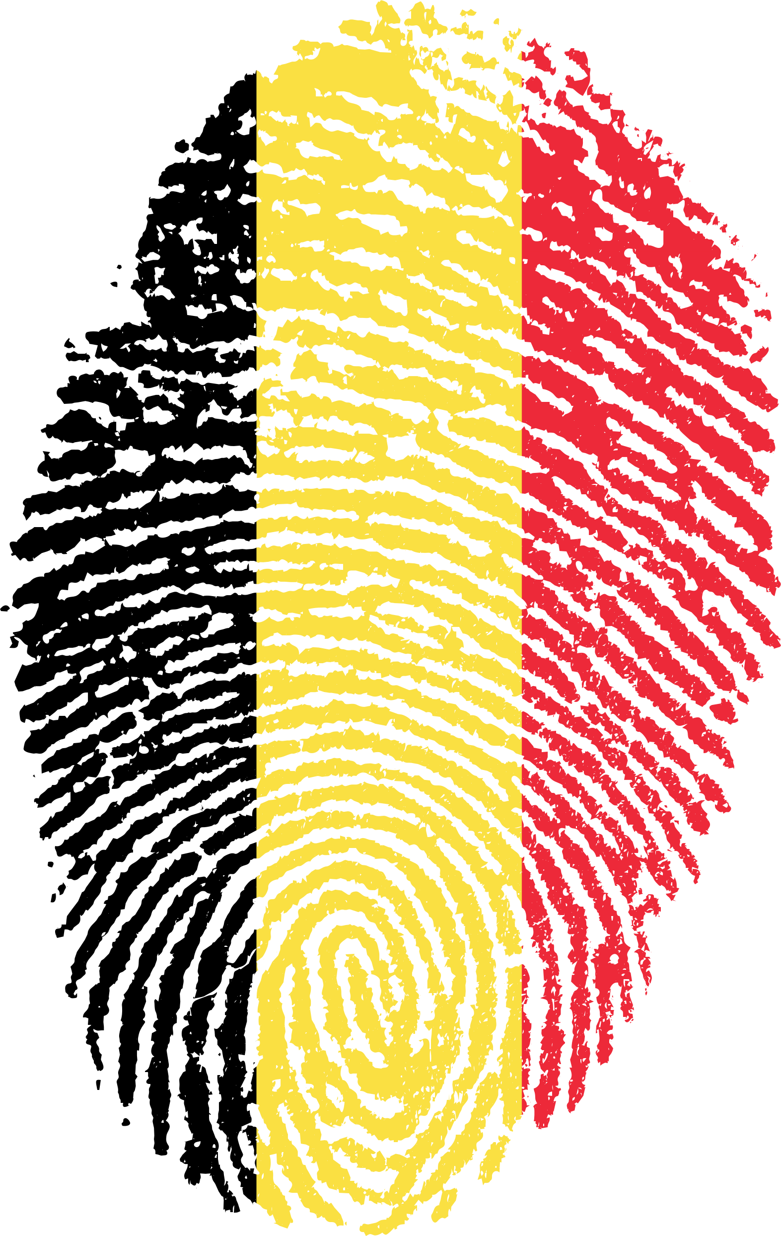 Belgium Flag Fingerprint Country - Kuwait Fingerprint Clipart (1573x2488), Png Download