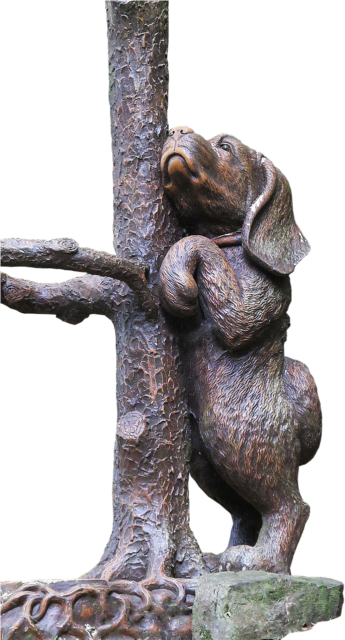 Dog,bronze - Bronze Sculpture Png Transparent Clipart (714x1280), Png Download
