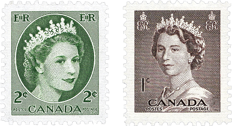 Canada Stamp 2 Cent Elizabeth Clipart (750x421), Png Download