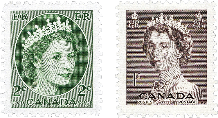 Canada Stamp 2 Cent Elizabeth Clipart - Large Size Png Image - PikPng