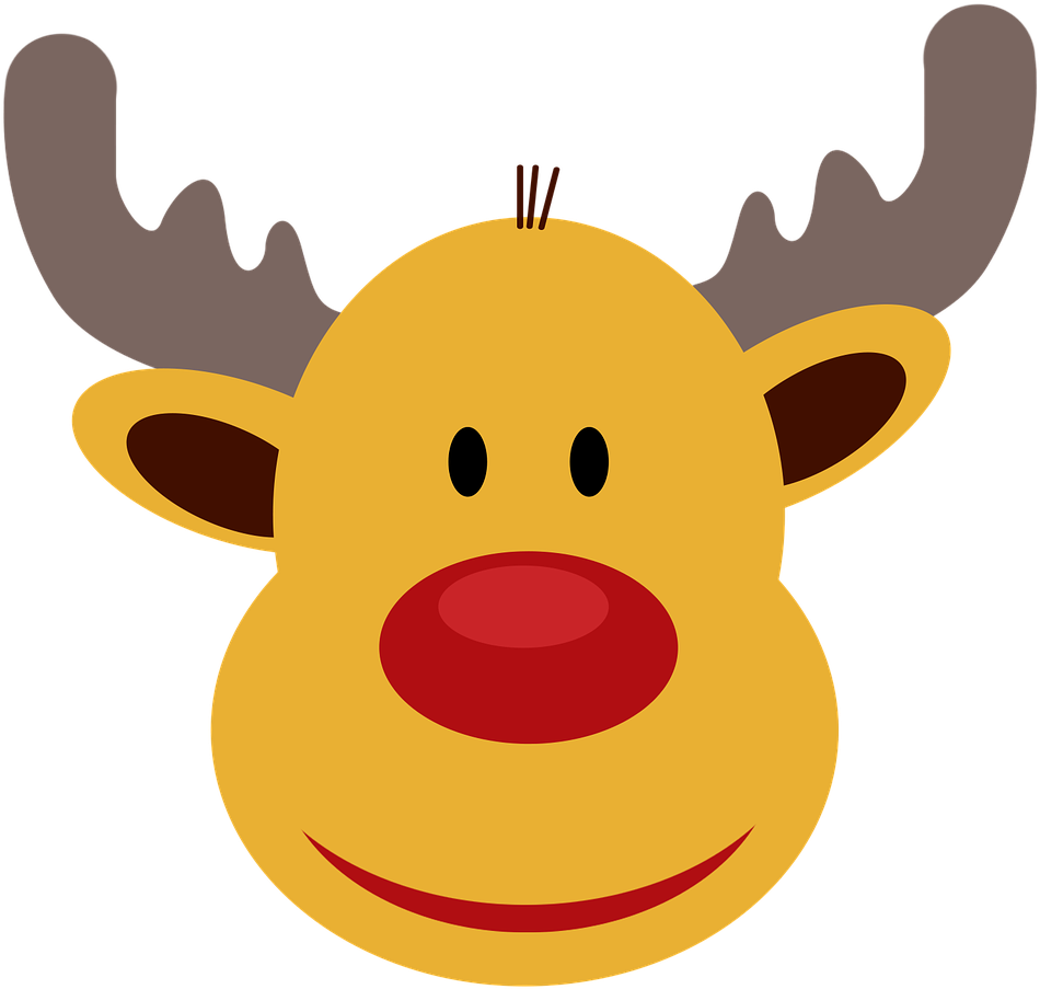 Christmas,santa Claus,animal,horns, - Bunte Weihnachtsbilder Zum Ausdrucken Clipart (1280x1280), Png Download