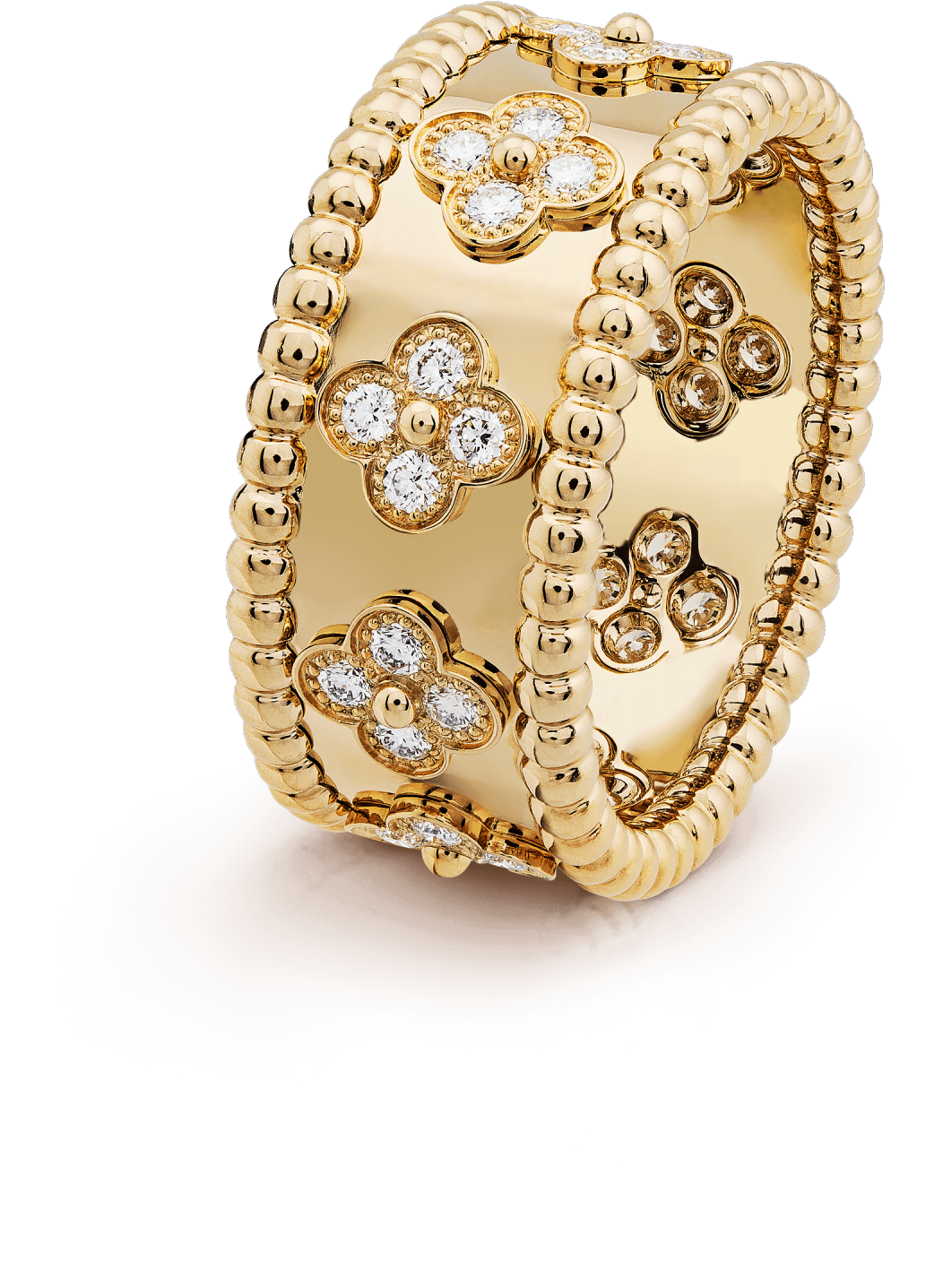 Perlée Clovers Ring, Small Model - Van Cleef Arpels Perlee Ring Clipart (1062x1407), Png Download