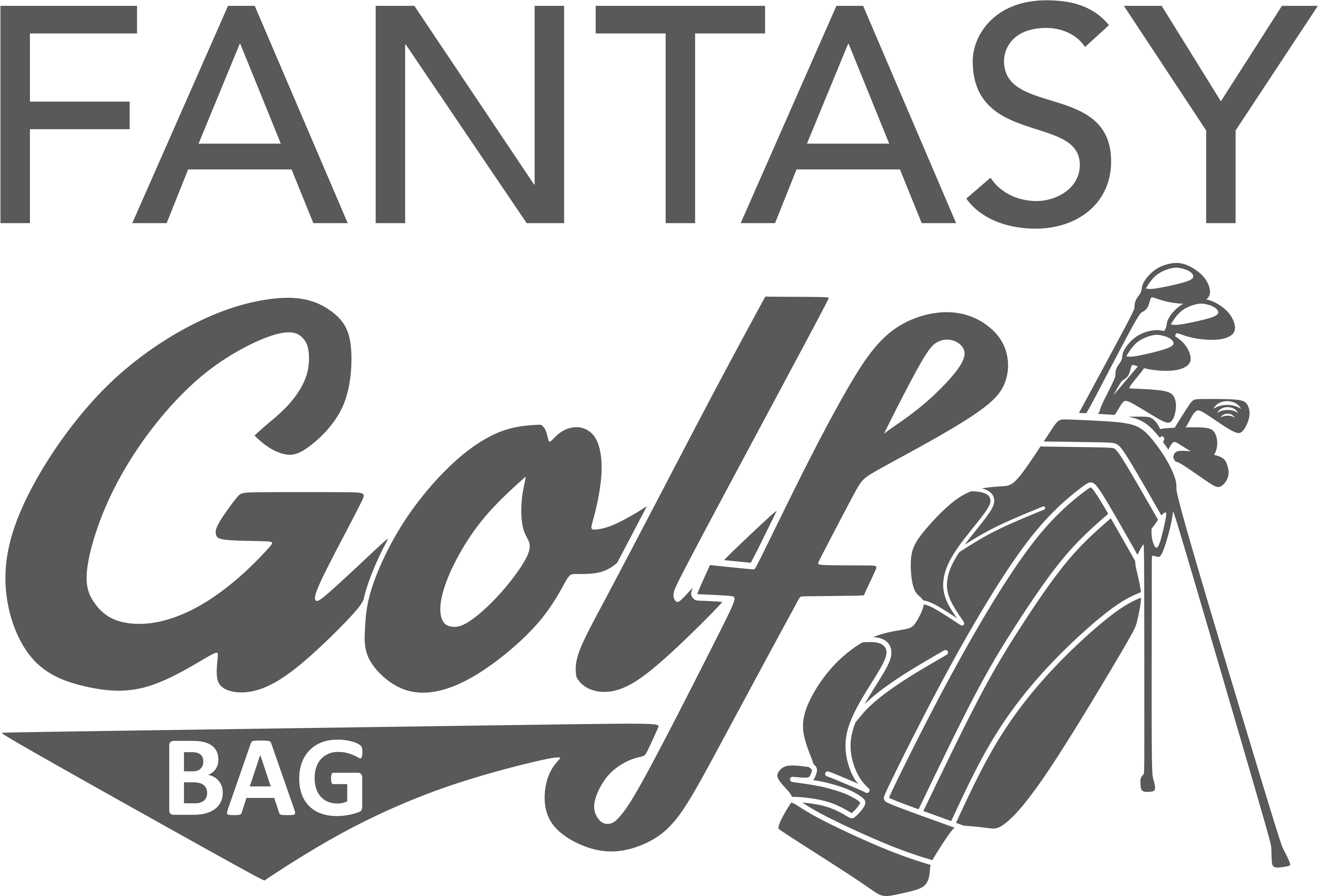 Fantasy Golf Bag Fantasy Golf Bag - Speed Golf Clipart (4139x2814), Png Download