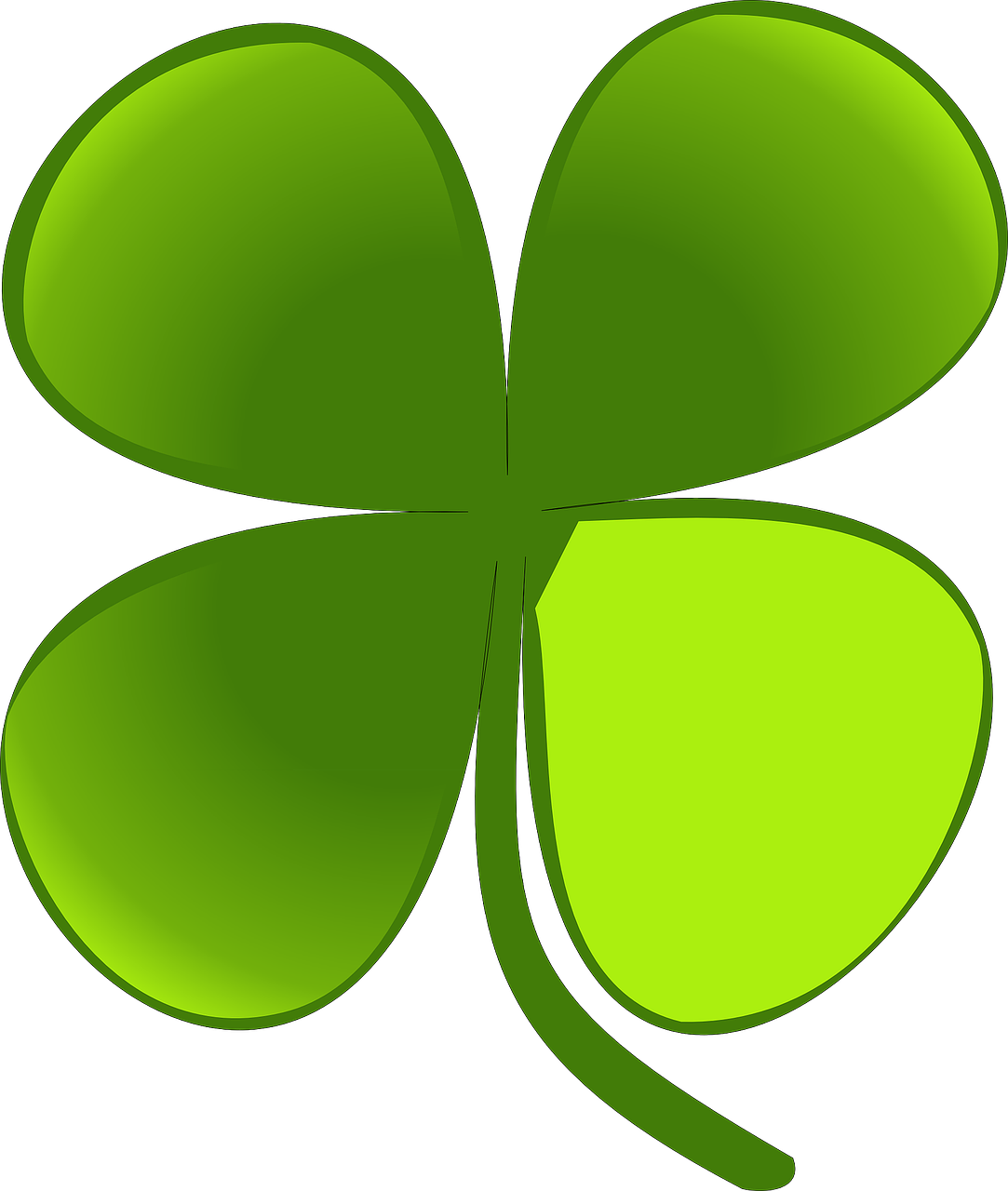4 Leaf Clover Png Clipart (1083x1280), Png Download