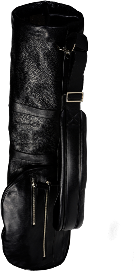 Sunday Golf Bag Black - Leather Jacket Clipart (443x894), Png Download