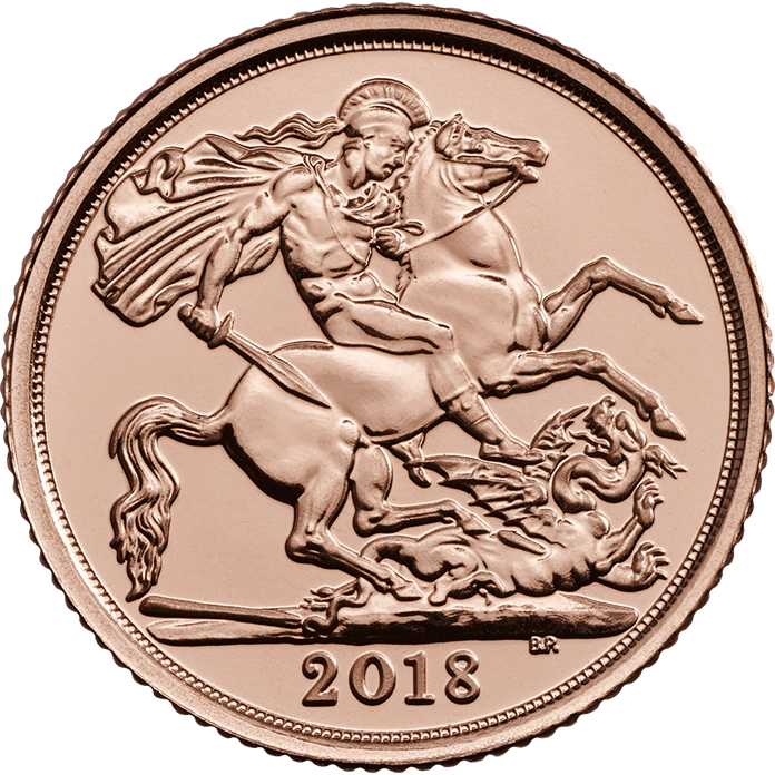 The Half Sovereign 2018 Gold Coin - 2019 Gold Sovereign Clipart (696x696), Png Download