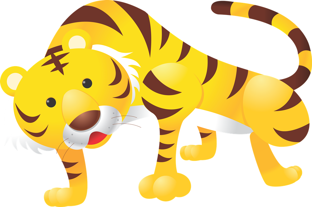 Categories Of You Can Use This Tiger - Public Domain Cartoon Tiger Clipart (1000x663), Png Download