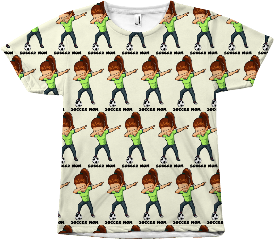 Soccer Mom Dabbing Funny T-shirt, Gifts For Football - Cartoon Clipart (1024x1024), Png Download
