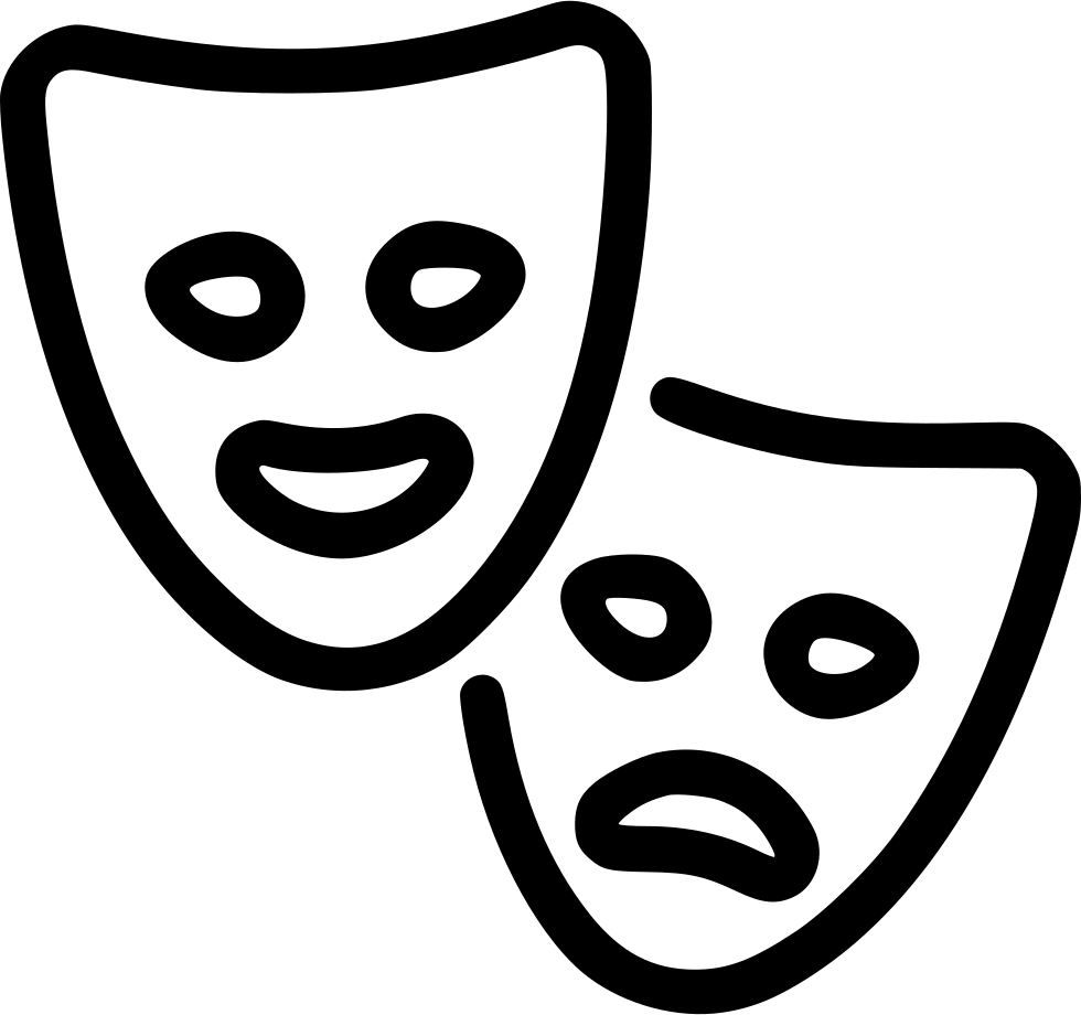 Masks Theater Play - Play Masks Clipart (980x920), Png Download