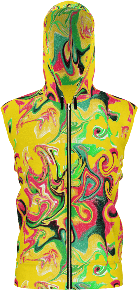 Yellow Hoodie African Colors Swirl Jacket - Hoodie Clipart (1024x1024), Png Download
