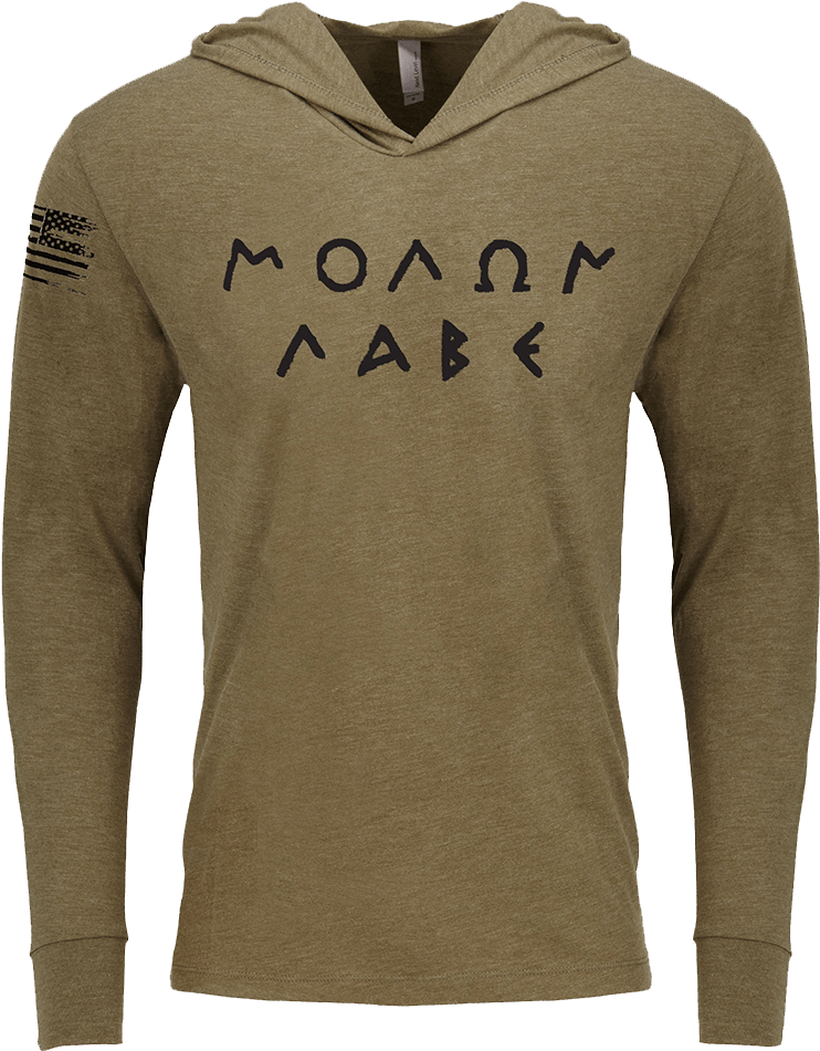 Molon Labe Hoodie - Long-sleeved T-shirt Clipart (1044x1044), Png Download