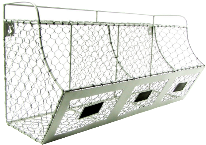 Chicken Wire Png - Wire Wall Bins Clipart (671x474), Png Download