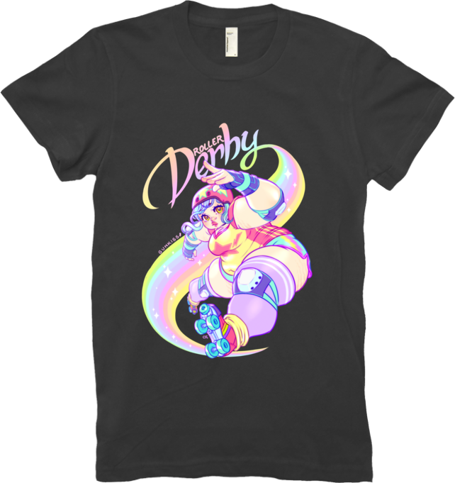 Roller Derby Bomba Tee From Gunkiss - T-shirt Clipart (642x681), Png Download