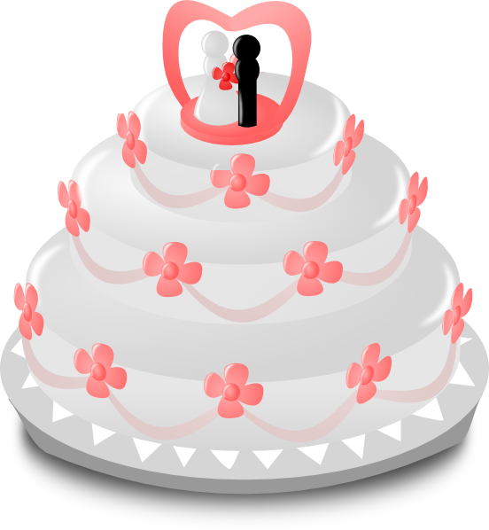 Cake Vector - Wedding Cake Vector Png Clipart (552x598), Png Download