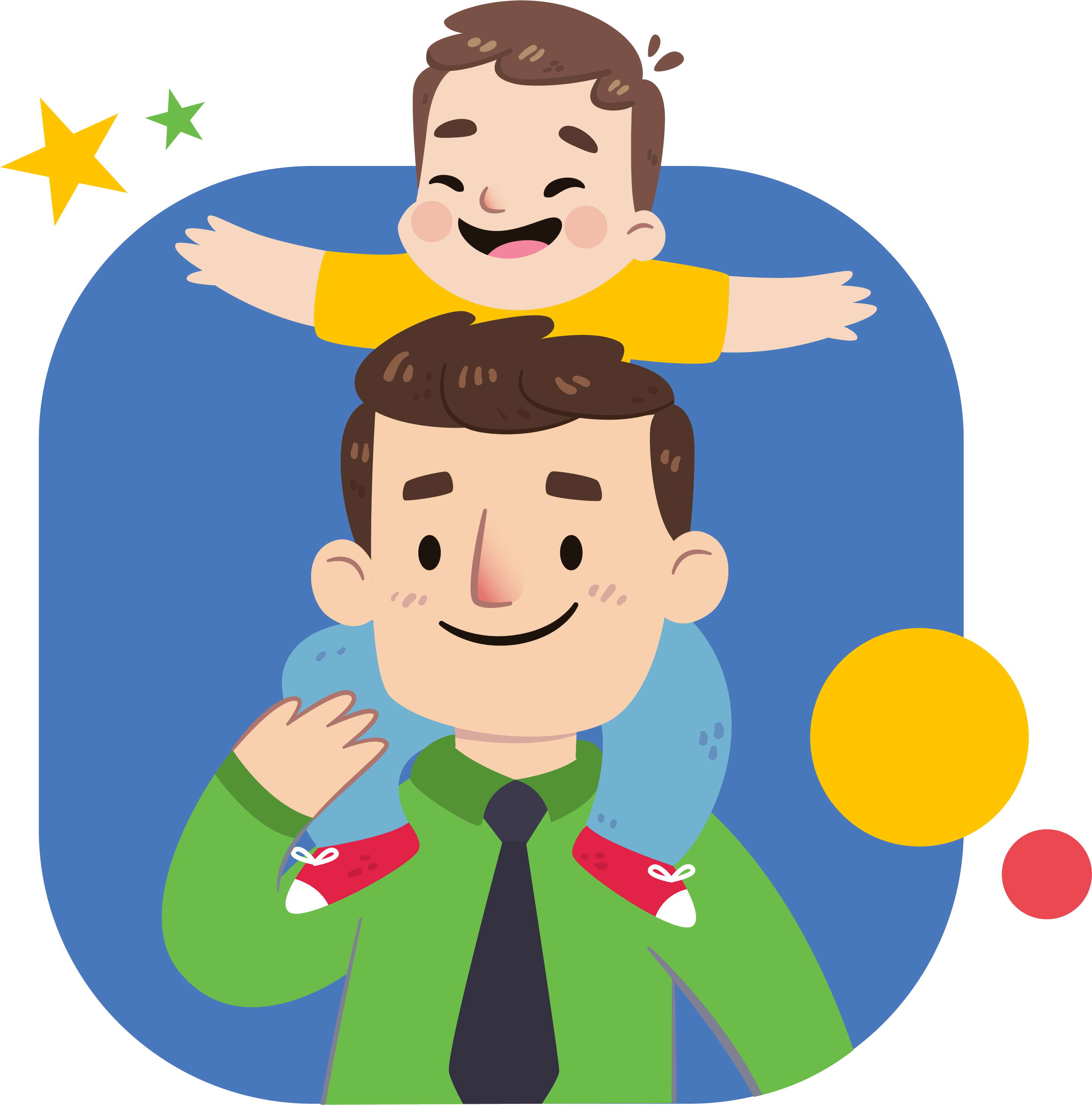 ¡feliz Día Del Padre - Cartoon Clipart (4172x4391), Png Download