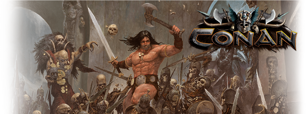 First Scenario Expansion For The Conan Board Game - Conan Board Game Clipart (1180x438), Png Download