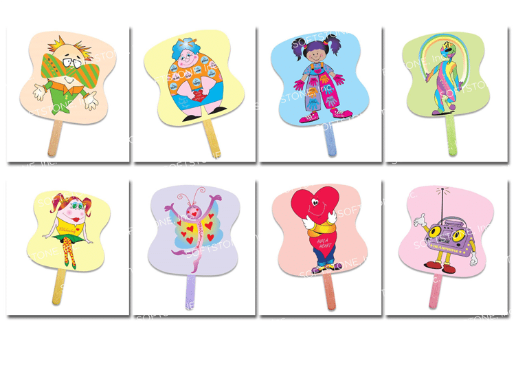 Set Of 8 Stick Clipart (750x750), Png Download