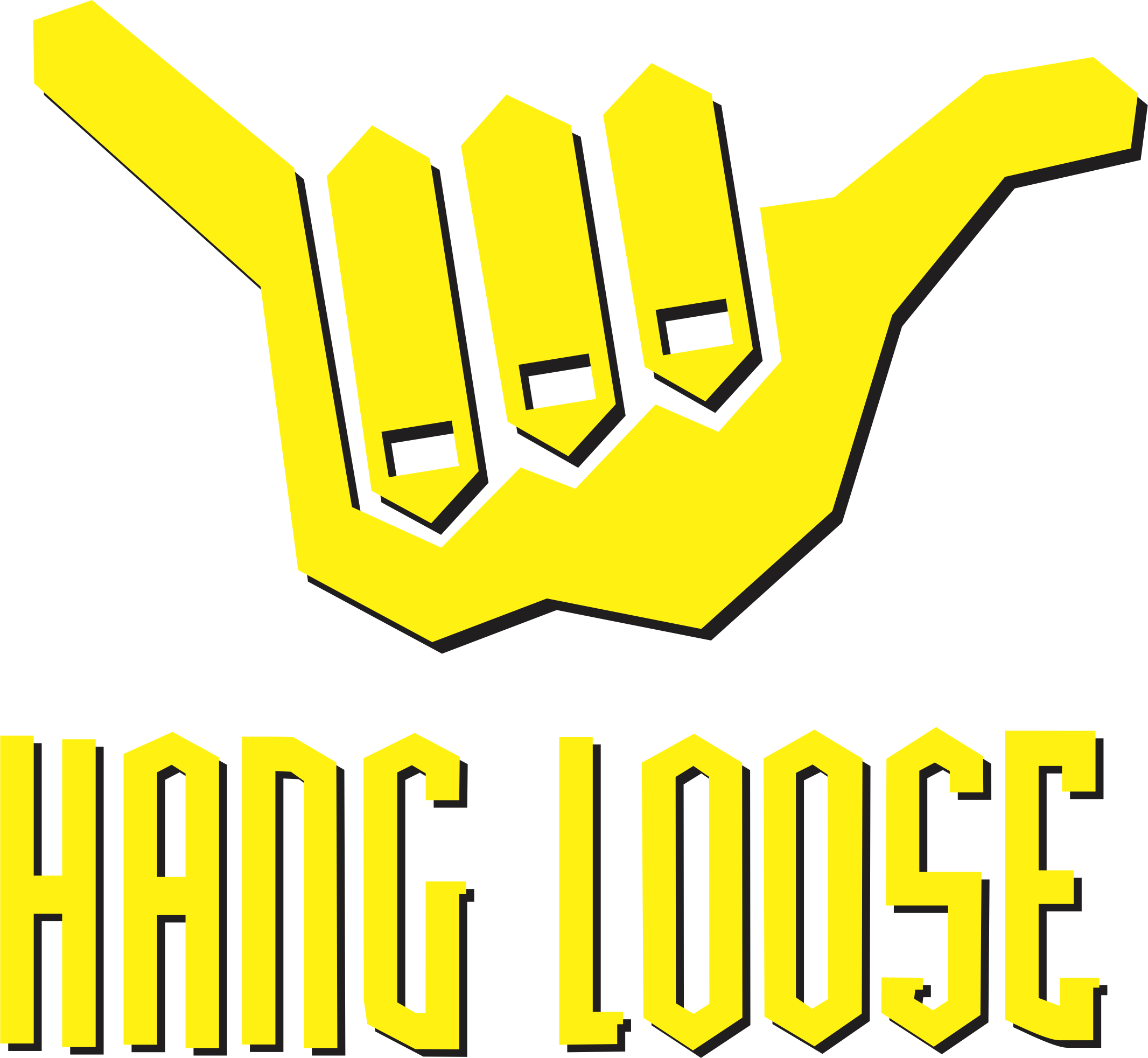 Hang Loose, 1987 By Roger Mafra - Hang Loose Logo Png Clipart (2132x1964), Png Download
