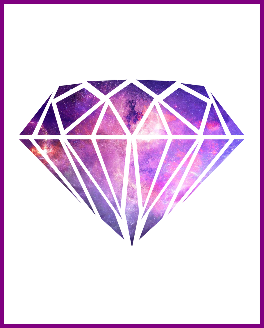 Shocking Diamante Diamtes - Galaxy Diamond Png Clipart (908x1128), Png Download