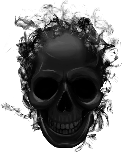 #black #smoke #skull #halloween - Black Smoke Skull Png Clipart (404x504), Png Download