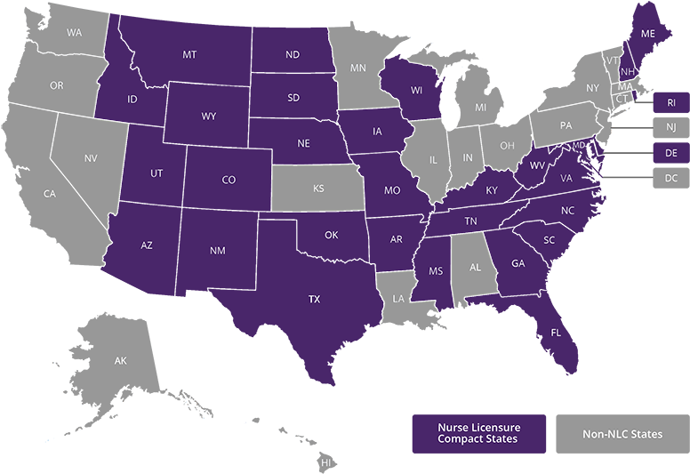 Strikingly Inpiration Nursing Compact States Map Why - John F. Kennedy Library Clipart (800x554), Png Download