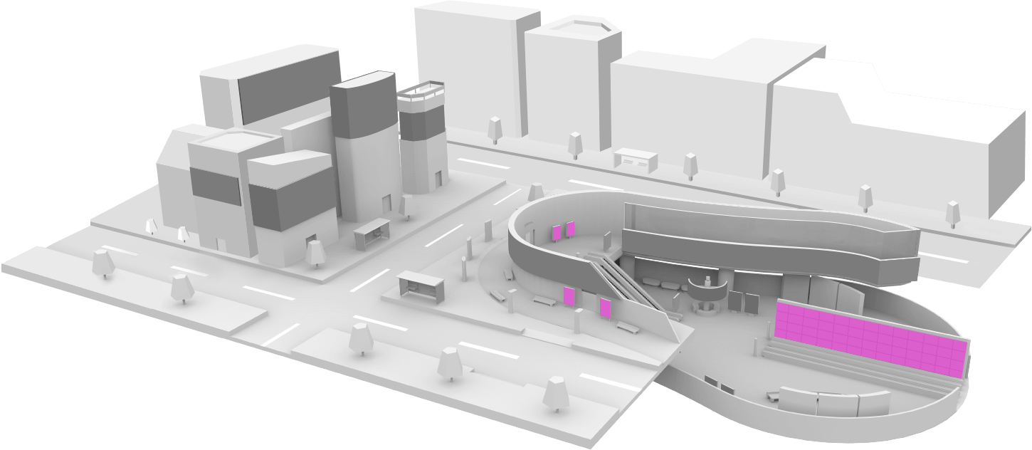 Offers A Comprehensive Portfolio Of Display Solutions - Brutalist Architecture Clipart (1450x632), Png Download