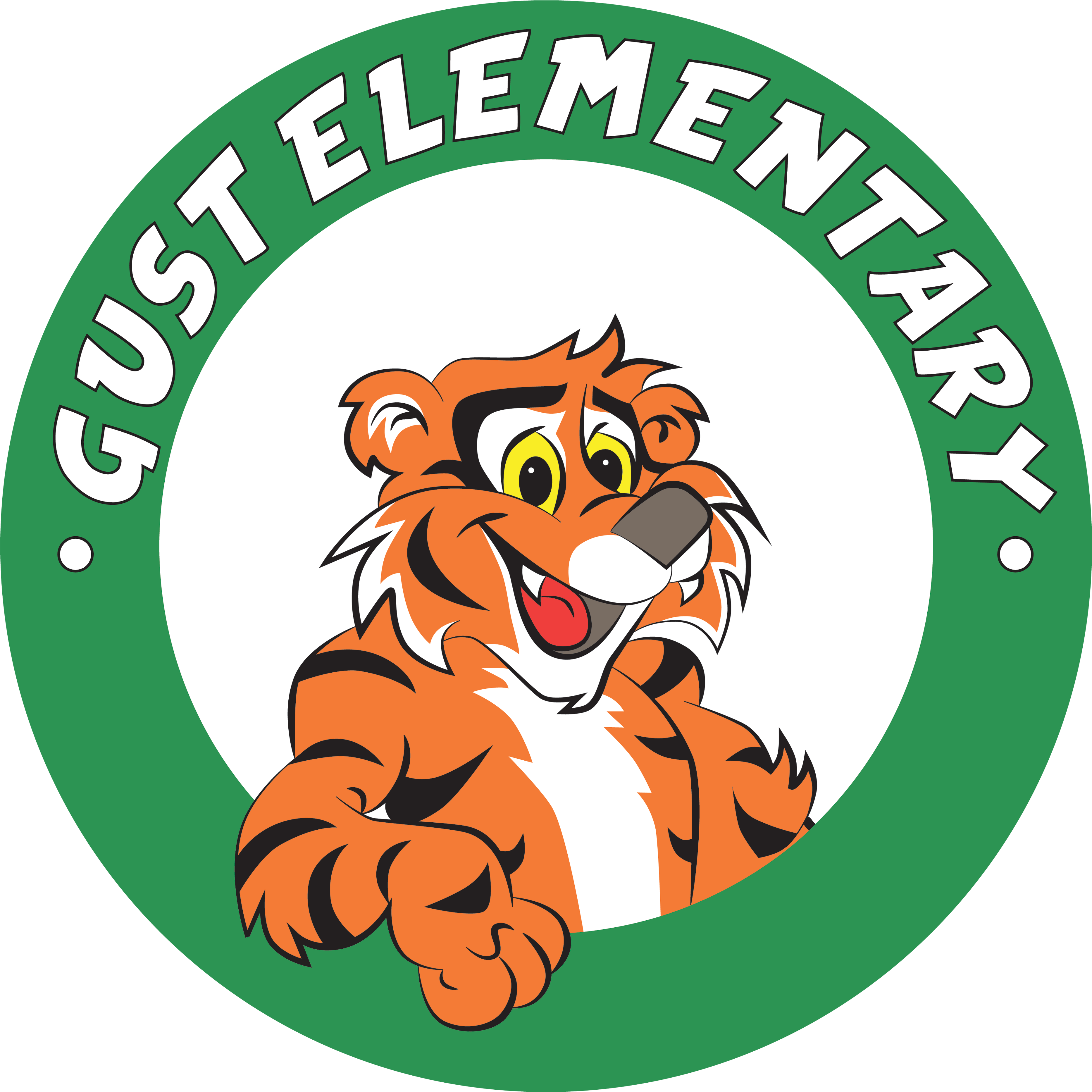 Home Page Link Gust Elementary - Gust Elementary Tiger Clipart (3858x3858), Png Download