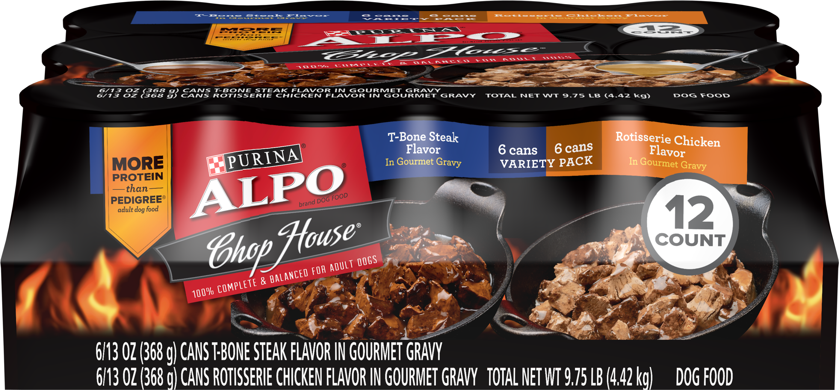 Alpo Chop House Filet Mignon, Roasted Chicken & Top - Alpo Dog Food Clipart (3000x3000), Png Download