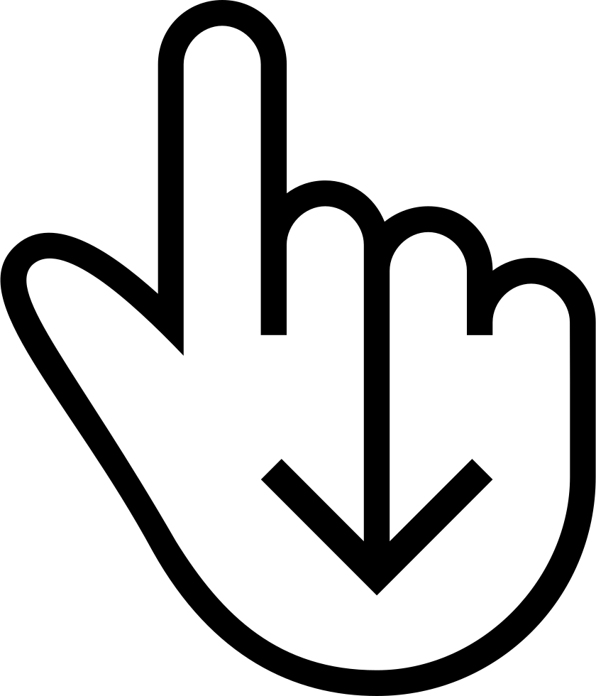 Hand Outline Png - Cursor Png Clipart (840x980), Png Download