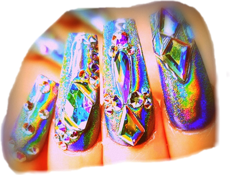 #shimmer #shine #darkcolors #multicolored #mystic #beautiful - Nail Polish Clipart (754x575), Png Download