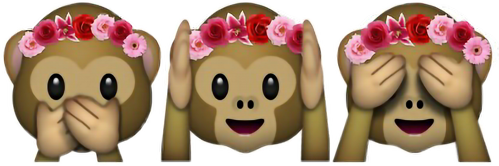 Flower Crown Emoji Png Crown Wallpaper Hd Imagesoorg - 🙈 🙉 🙊 Emoji Clipart (1024x342), Png Download