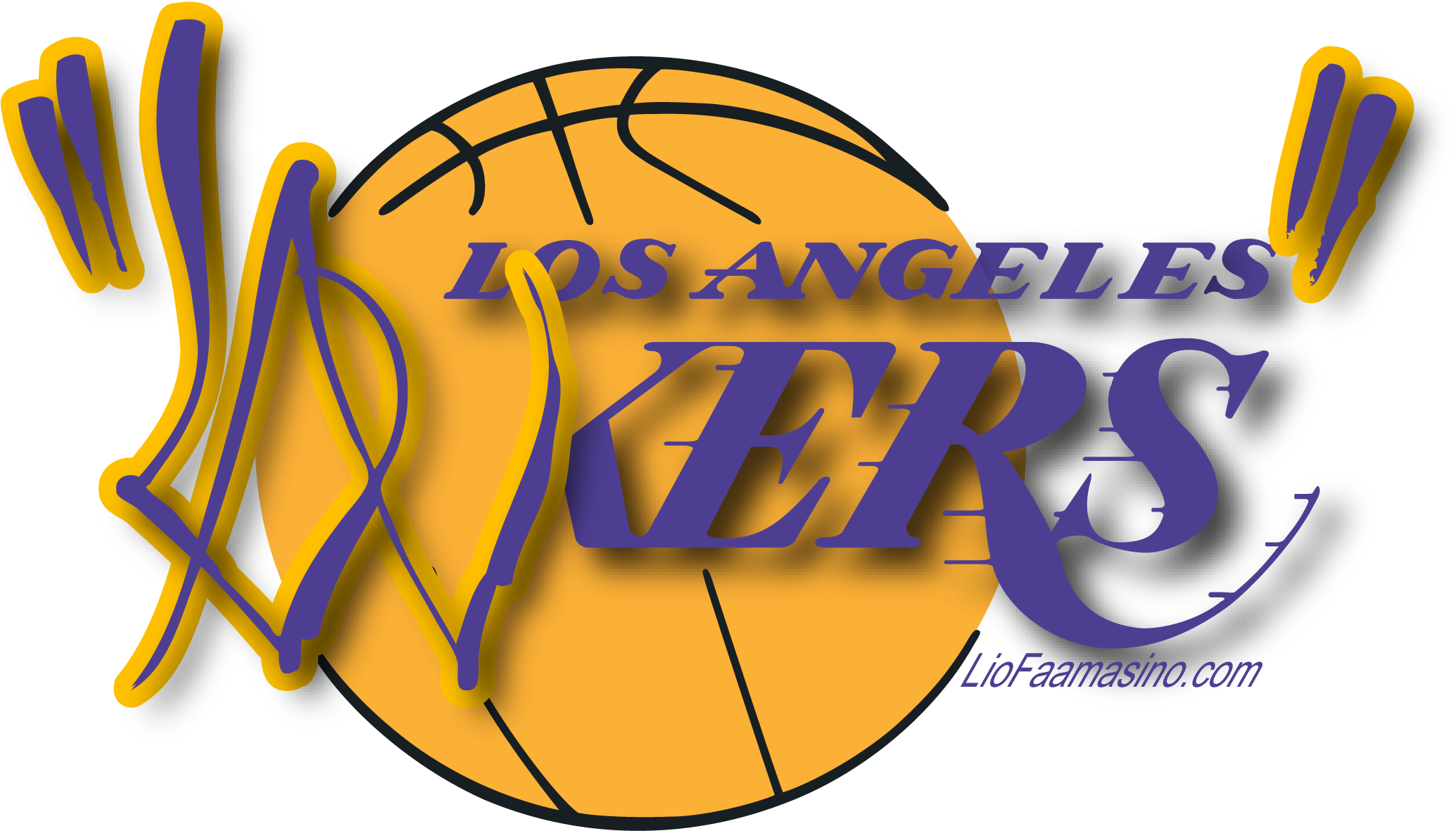 Share This - - Angeles Lakers Clipart (2088x1189), Png Download