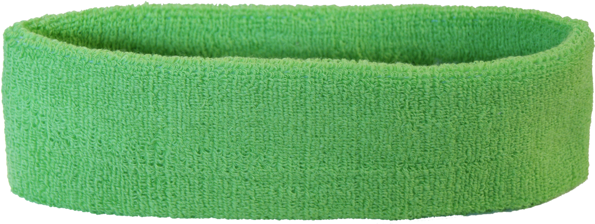 Unicolor Lime Green Headband / Sweatband - Green Sweat Band Clipart (1500x998), Png Download