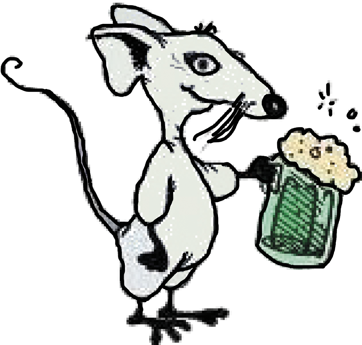 Guest Ales At The Bell/the Rat, Walton On The Hill - Rat Drinking Beer Cartoon Clipart (1255x1200), Png Download