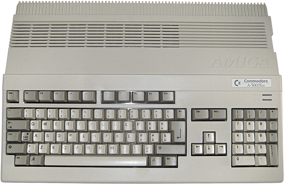 Amiga 500 Plus (no Shadow) - Amiga 500+ Clipart (1095x734), Png Download