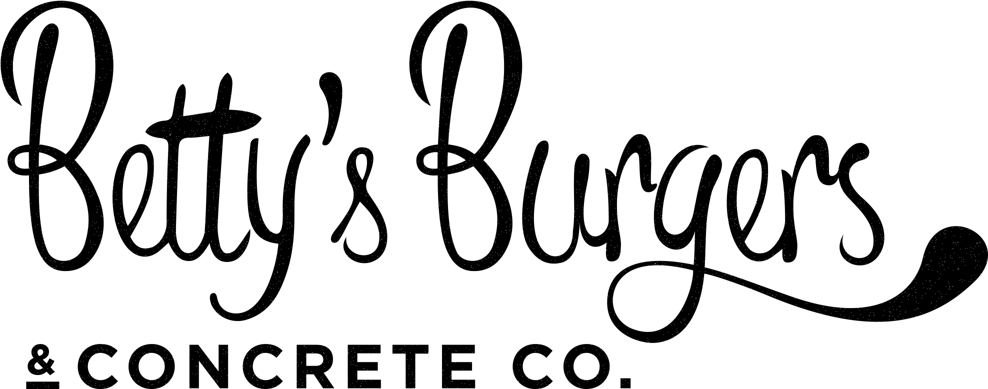 Logo The Betty's Burgers & Concrete Co - Calligraphy Clipart (2049x791), Png Download