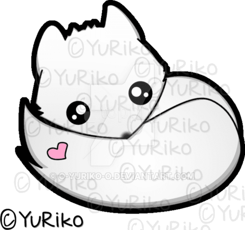 Free Png Arctic Fox Png Cute S Png Images Transparent - Easy Drawing Of Arctic Fox Clipart (850x799), Png Download