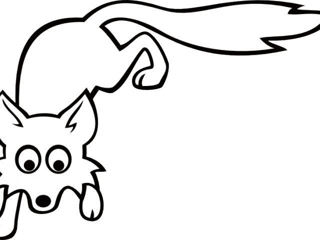 Arctic Fox Clipart - Fox Clip Art Black And White - Png Download (640x480), Png Download