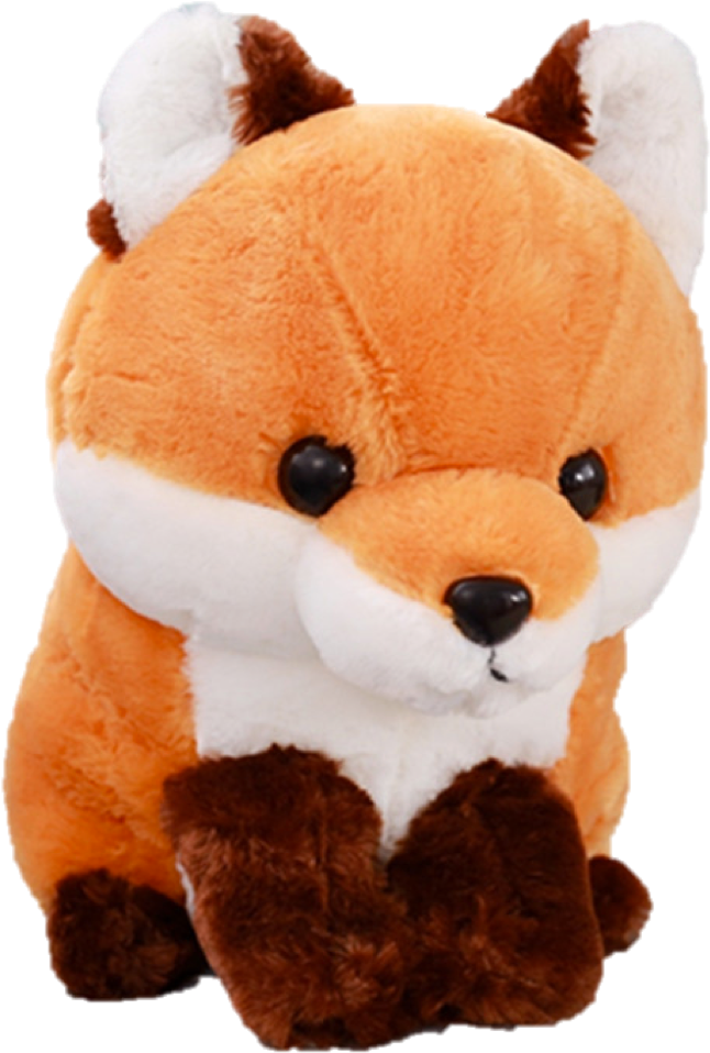 Baby Fox Plushie - Cute Fox Plush Clipart (1125x1125), Png Download