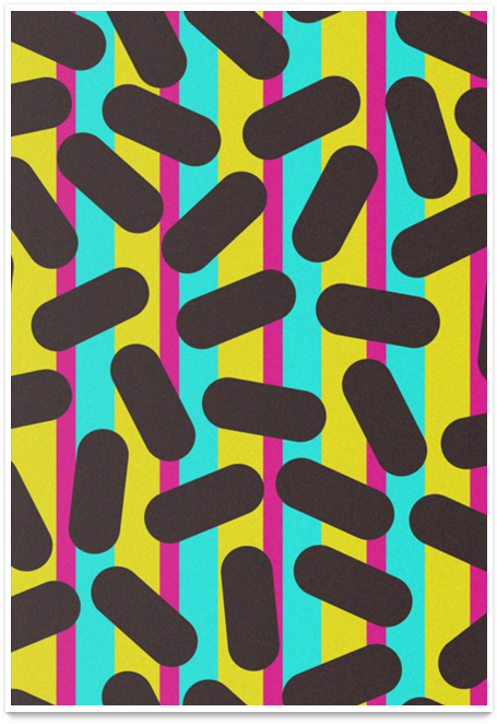 Poster 90's Pattern Retro Particles De Tobias Fonsecana - Motif Clipart (800x800), Png Download