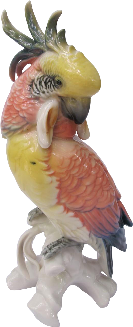 Vintage Ens Germany Cockatoo Figurine Found At Www - Macaw Clipart (1278x1278), Png Download