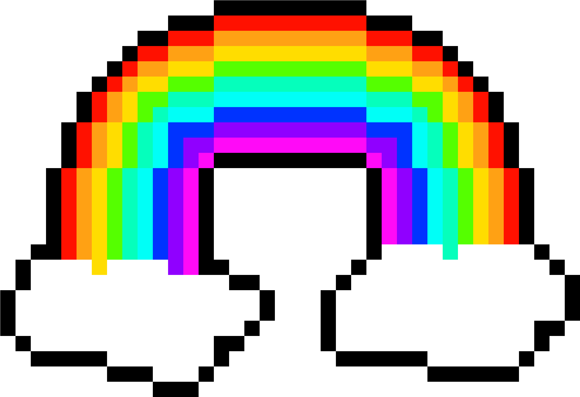 Rainbow Meow Meow Meow - Pixel Moon Transparent Gif Clipart (3540x2160), Png Download